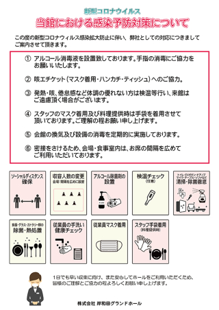 当館における感染予防対策について